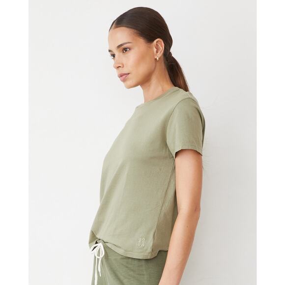 Monrow 50's VIntage Tee Shirt in Sage Green S - Picture 2 of 2